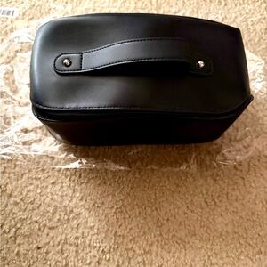 Black Leather makeup 💄 Bag